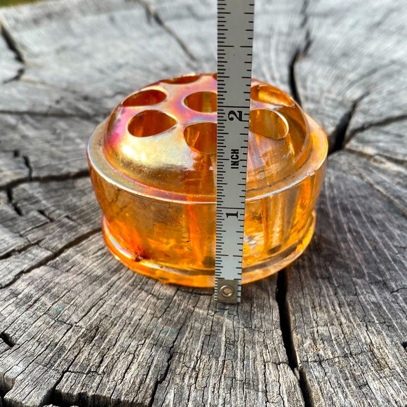 Vintage Carnival Glass Flower Frog - Picture 5 of 5